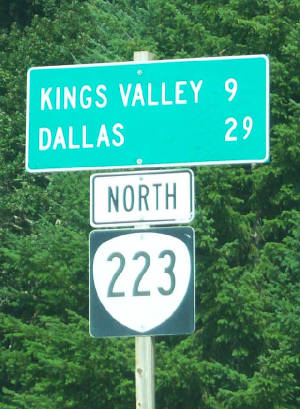 Kings Valley Sign