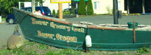 Beaver Grocery Boat Sign in Beaver, OR