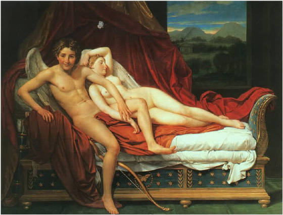 EROS with Stuck Wing, painting by Jacques Louis David
