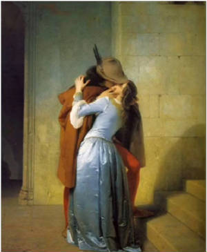 Eros Psyche Kissing In the Corridor